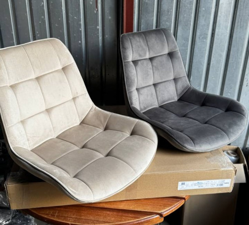 Стул кухонный Ont- CHRIS Серый велюр/черный