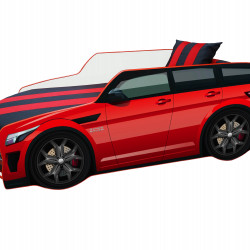 Кровать автомобиль VRN- Premium Range Rover P001 (красный)
