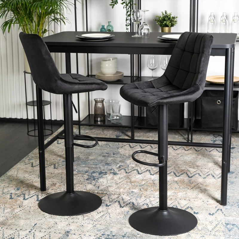 Барный стул Ont- Arcos велюр черный