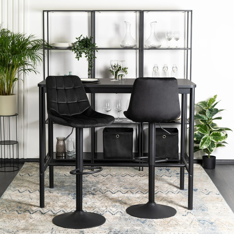 Барный стул Ont- Arcos велюр черный