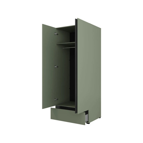Шкаф на 2 двери с 1 ящиком  Helvetia CROSS S 24GWMY18 (дымчатый зеленый/черный)