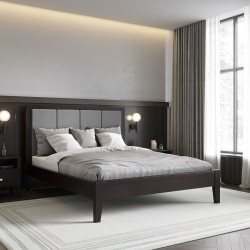 Кровать двуспальная деревянная AWD- Верона (с мягкой вставкой)