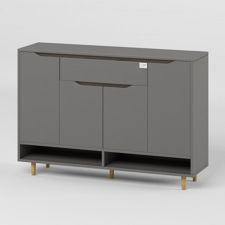 Тумба для обуви в прихожую LION- Салливан Тумба-2 Антрацит (LION-041118)