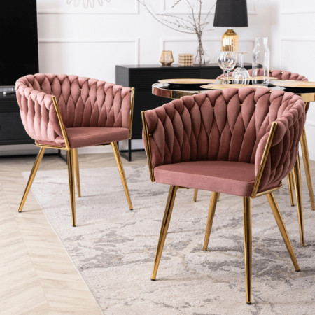 Кресло MEBEL ELITE CAPI розовый велюр
