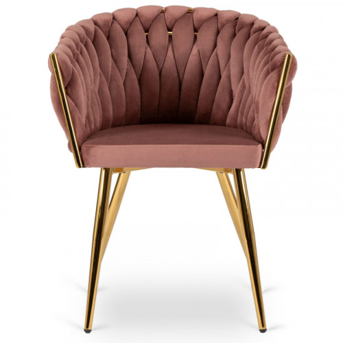 Кресло MEBEL ELITE CAPI розовый велюр