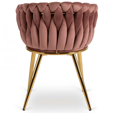 Кресло MEBEL ELITE CAPI розовый велюр