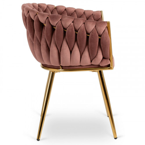 Кресло MEBEL ELITE CAPI розовый велюр