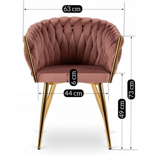 Кресло MEBEL ELITE CAPI розовый велюр