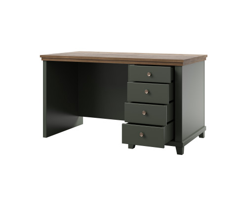 Письменный стол с 4 ящиками Helvetia EVORA 24ZRJU03 (зеленый/дуб Лефкас)