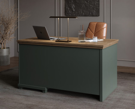 Письменный стол с 4 ящиками Helvetia EVORA 24ZRJU03 (зеленый/дуб Лефкас)