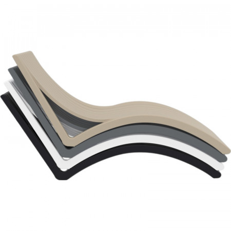 Шезлонг из полипропилена Siesta Slim (серый)