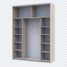 Шкаф - купе DRS- G-Caiser (180х60х240 см) 1 ДСП/1 Зеркало 3 части двери Кашемир/ кашемир