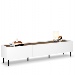 Тумба ТВ MRK- Нео 2,0 м Глянец дуб Ливорно/ супермат Белый