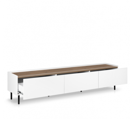 Тумба ТВ MRK- Нео 2,0 м Глянец дуб Ливорно/ супермат Белый