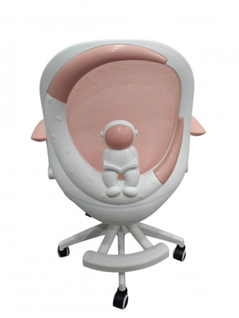 Кресло вращающееся детское с подставкой для ног Perfect KIDS ASTRONAUT розовый