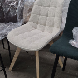 Стул INI- LENY каркас дерево/ беж, серый