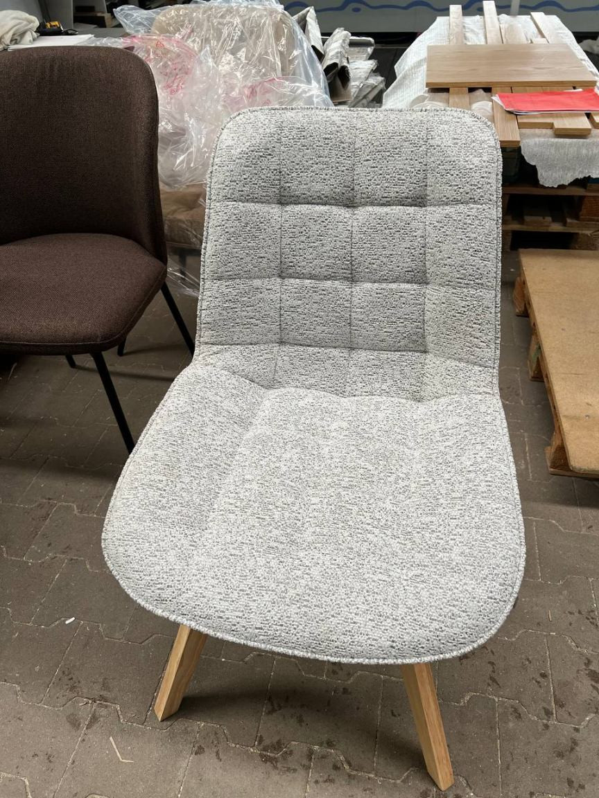 Стул INI- LENY каркас дерево/ беж, серый