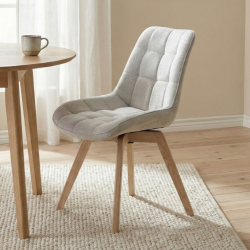Стул INI- LENY каркас дерево/ беж, серый