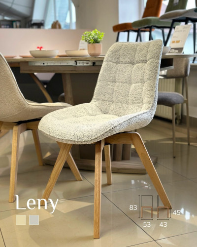 Стул INI- LENY каркас дерево/ беж, серый