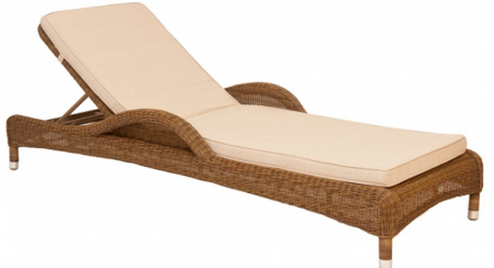 Шезлонг из техноротанга Alexander Rose TEA- SAN MARINO ADJUSTABLE SUNBED (W/CUSHION) 