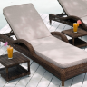 Шезлонг из техноротанга Alexander Rose TEA- SAN MARINO ADJUSTABLE SUNBED (W/CUSHION) 