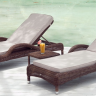 Шезлонг из техноротанга Alexander Rose TEA- SAN MARINO ADJUSTABLE SUNBED (W/CUSHION) 