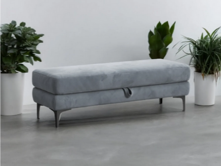 Банкетка с нишей Mil- Wok 100х45х45 см (Серый)