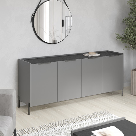 Комод на ножках 80х190х45 см KOD- КМ-Ларго (морское дерево карбон)