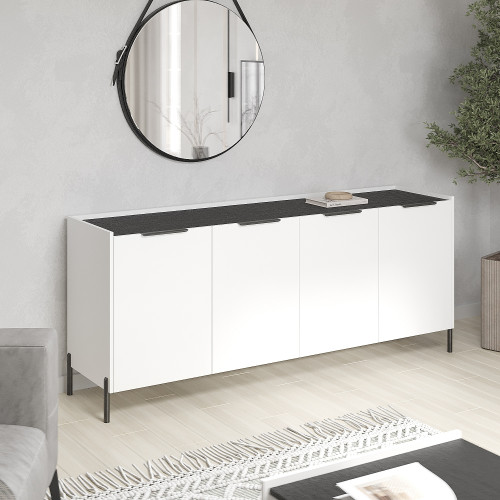 Комод на ножках 80х190х45 см KOD- КМ-Ларго (морское дерево карбон)