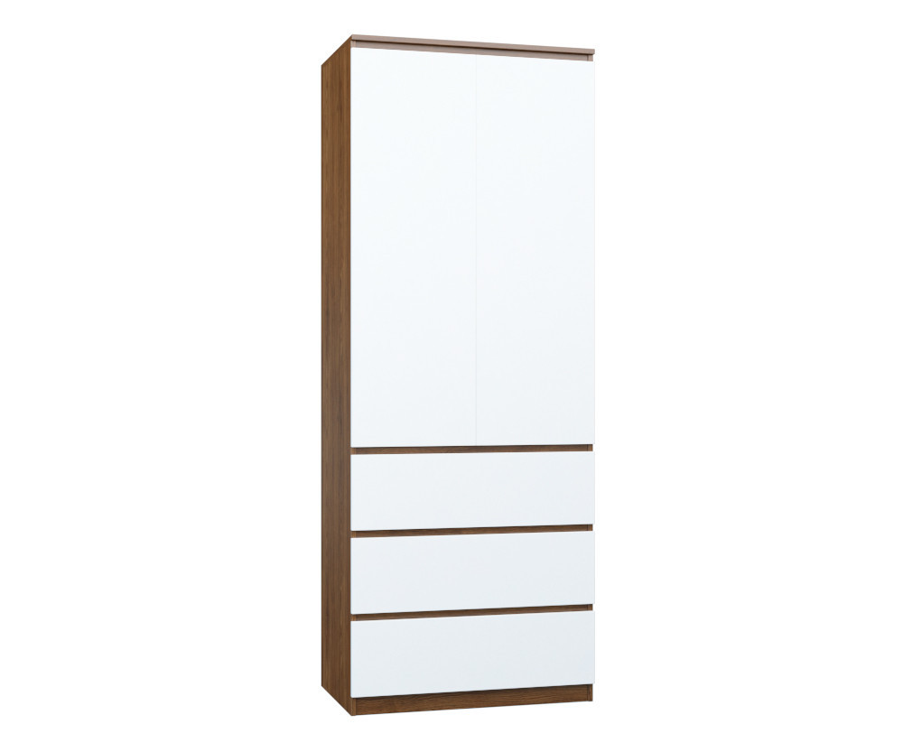 Шкаф Стиль-80 (ящики) 211х80х52 cм KOD- ШК-80-3 стиль (белый фасад)