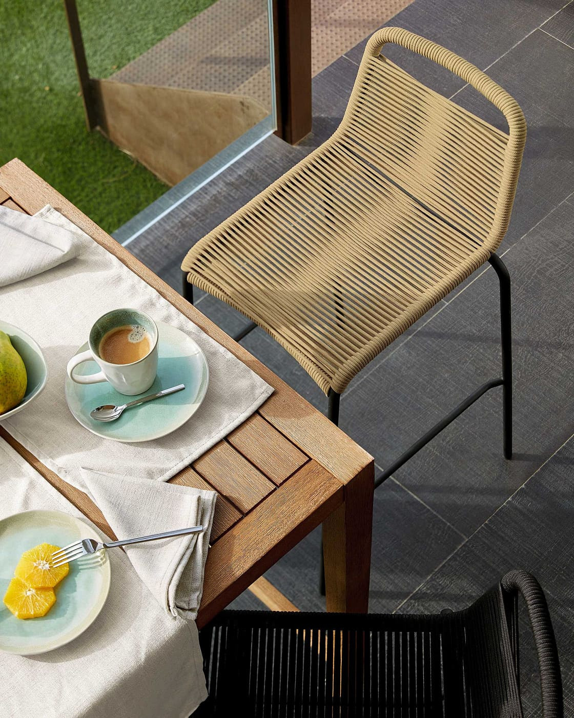 Стул полубарный Kave Home GLENVILLE  62 см CC5116J11 (коричневый)