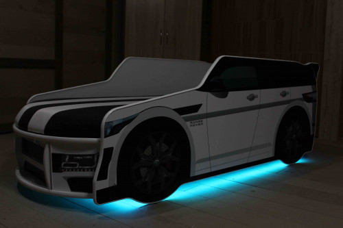 Кровать машина VRN- ELIT Princess E-7 (белый)