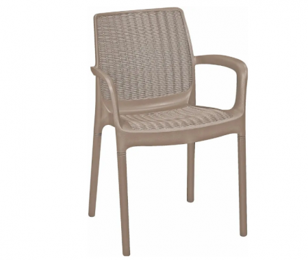 Стул пластиковый ECO- Keter Bali (коричневый, бежевый)