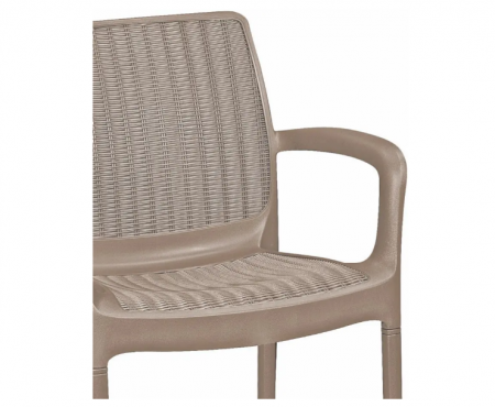 Стул пластиковый ECO- Keter Bali (коричневый, бежевый)