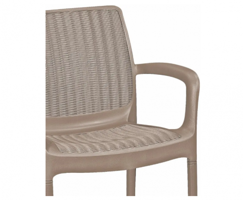 Стул пластиковый ECO- Keter Bali (коричневый, бежевый)