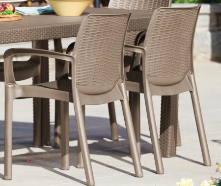 Стул пластиковый ECO- Keter Bali (коричневый, бежевый)