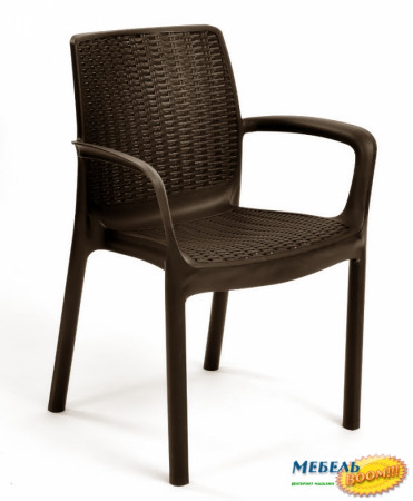 Стул пластиковый ECO- Keter Bali (коричневый, бежевый)