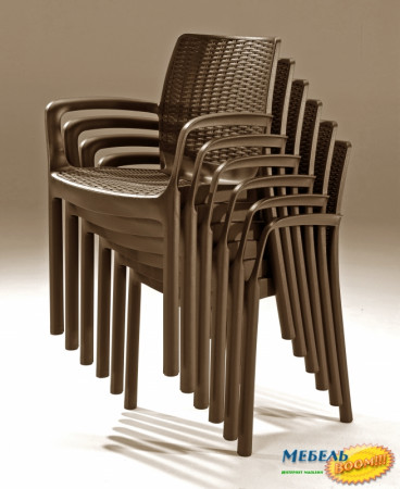 Стул пластиковый ECO- Keter Bali (коричневый, бежевый)