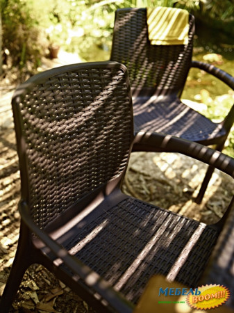 Стул пластиковый ECO- Keter Bali (коричневый, бежевый)