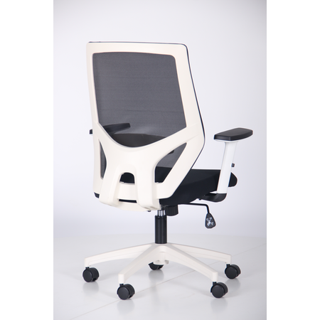 Кресло офисное AMF- Lead White (сиденье Нест-01 черная/спинка Сетка HY-100 черная)