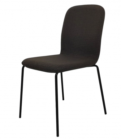 Стул INI- NAVY глиняный серый, светло- серый тк./черный каркас