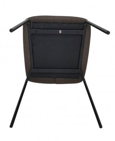 Стул INI- NAVY глиняный серый, светло- серый тк./черный каркас