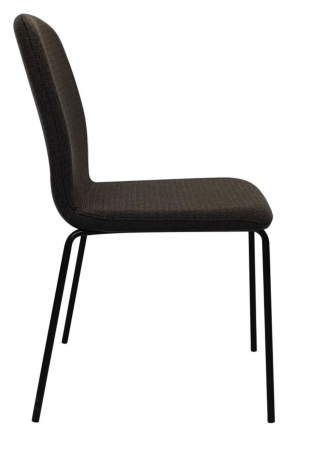 Стул INI- NAVY глиняный серый, светло- серый тк./черный каркас