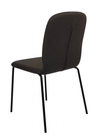 Стул INI- NAVY глиняный серый, светло- серый тк./черный каркас