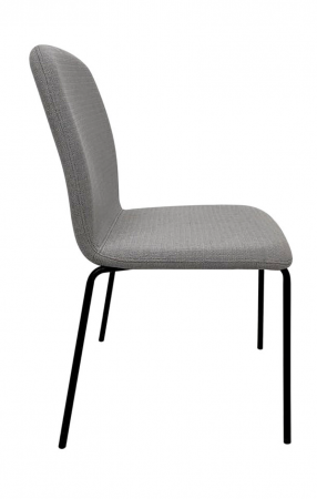 Стул INI- NAVY глиняный серый, светло- серый тк./черный каркас