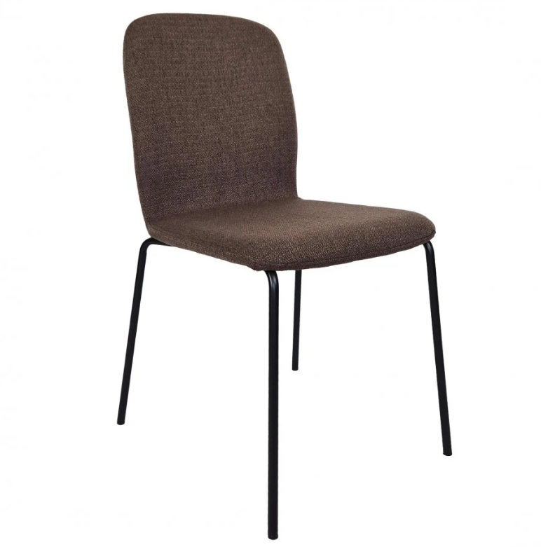 Стул INI- NAVY глиняный серый, светло- серый тк./черный каркас