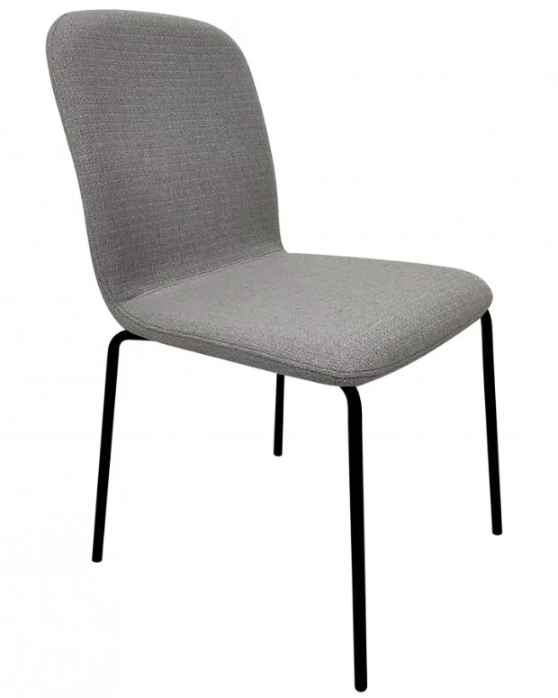 Стул INI- NAVY глиняный серый, светло- серый тк./черный каркас