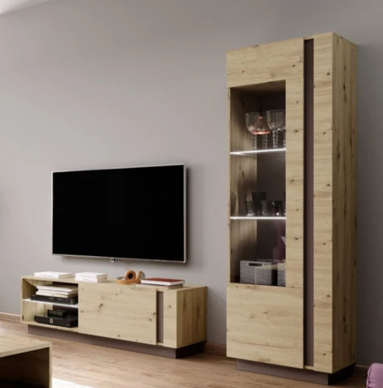Стенка Perfect Home Арко / Arco D  Дуб артизан/графит