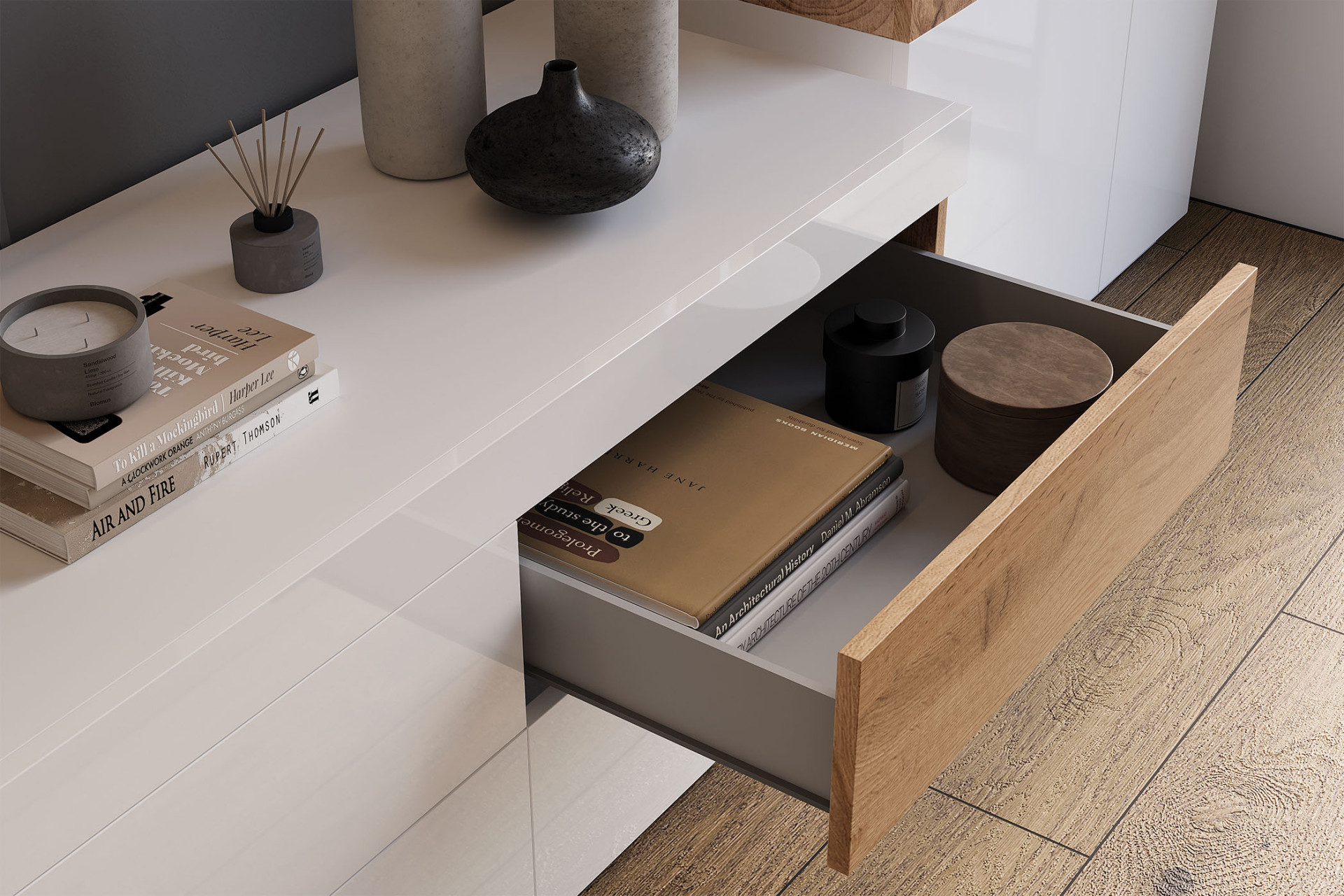 Тумба под ТВ длинная Helvetia SILKE