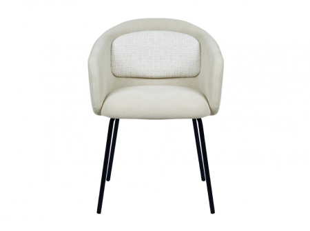 Стул обеденный VTR- М-242 кокосовое молоко + черный  